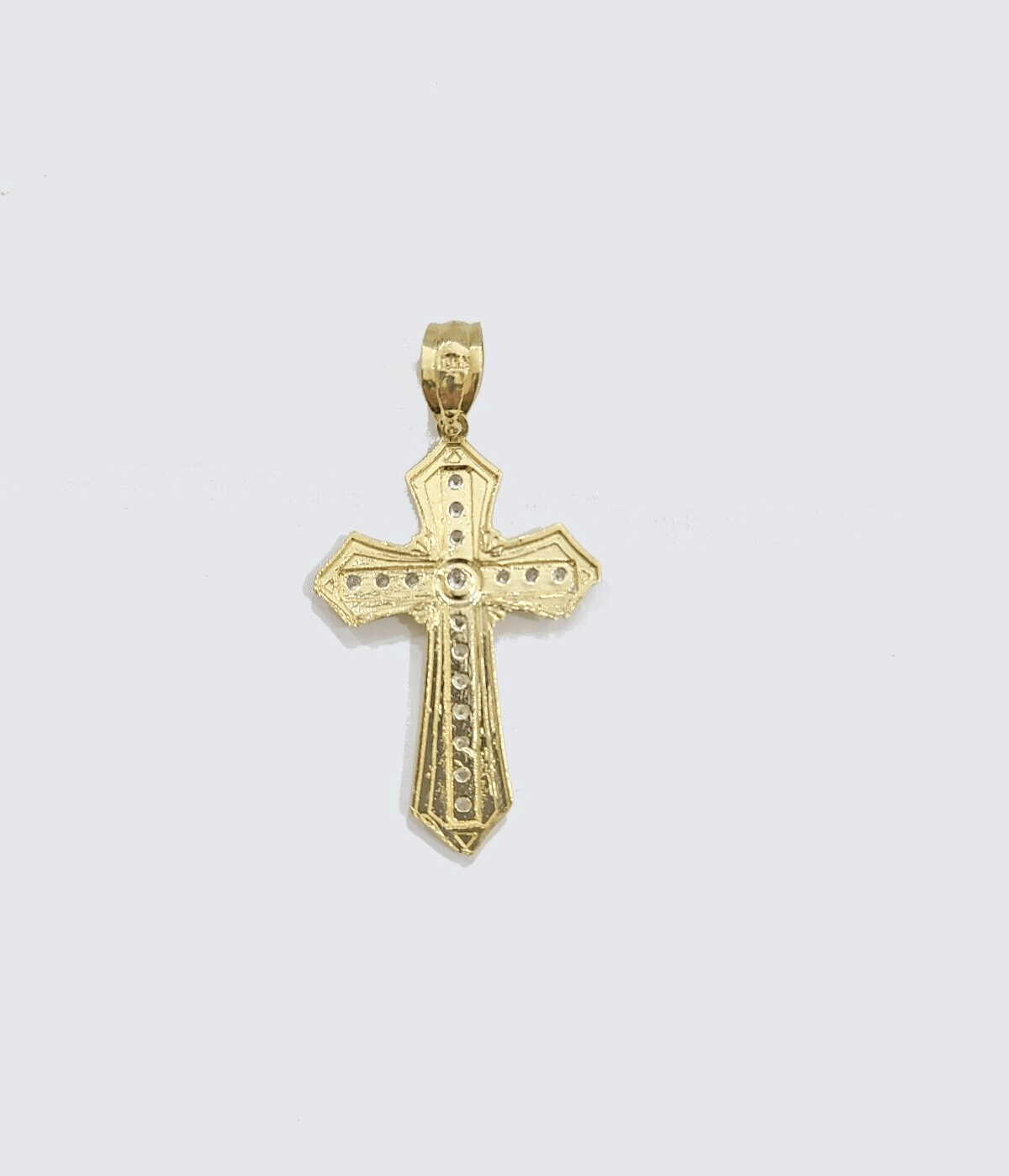 Real 10k Gold Jesus Crucifix Cross Pendant Charm 10kt Yellow 2'' Inch For Chain - Reva Jeweler