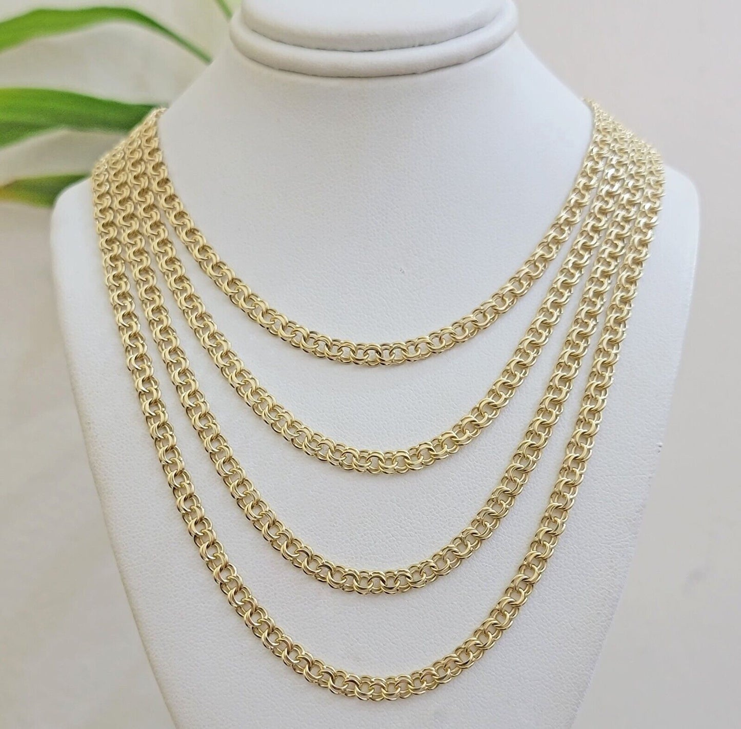 Real 10k Gold Kids Chino Chain Necklace 16 Inch 5mm SOLID 10KT Yellow Gold - Reva Jeweler