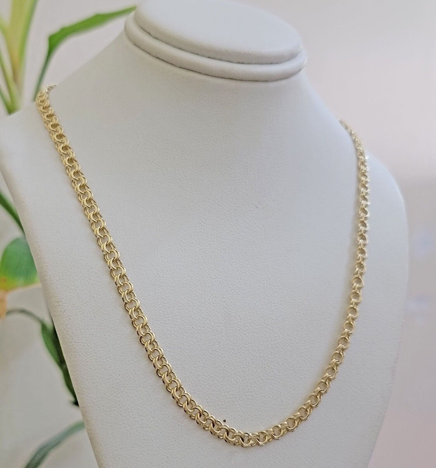 Real 10k Gold Kids Chino Chain Necklace 16 Inch 5mm SOLID 10KT Yellow Gold - Reva Jeweler