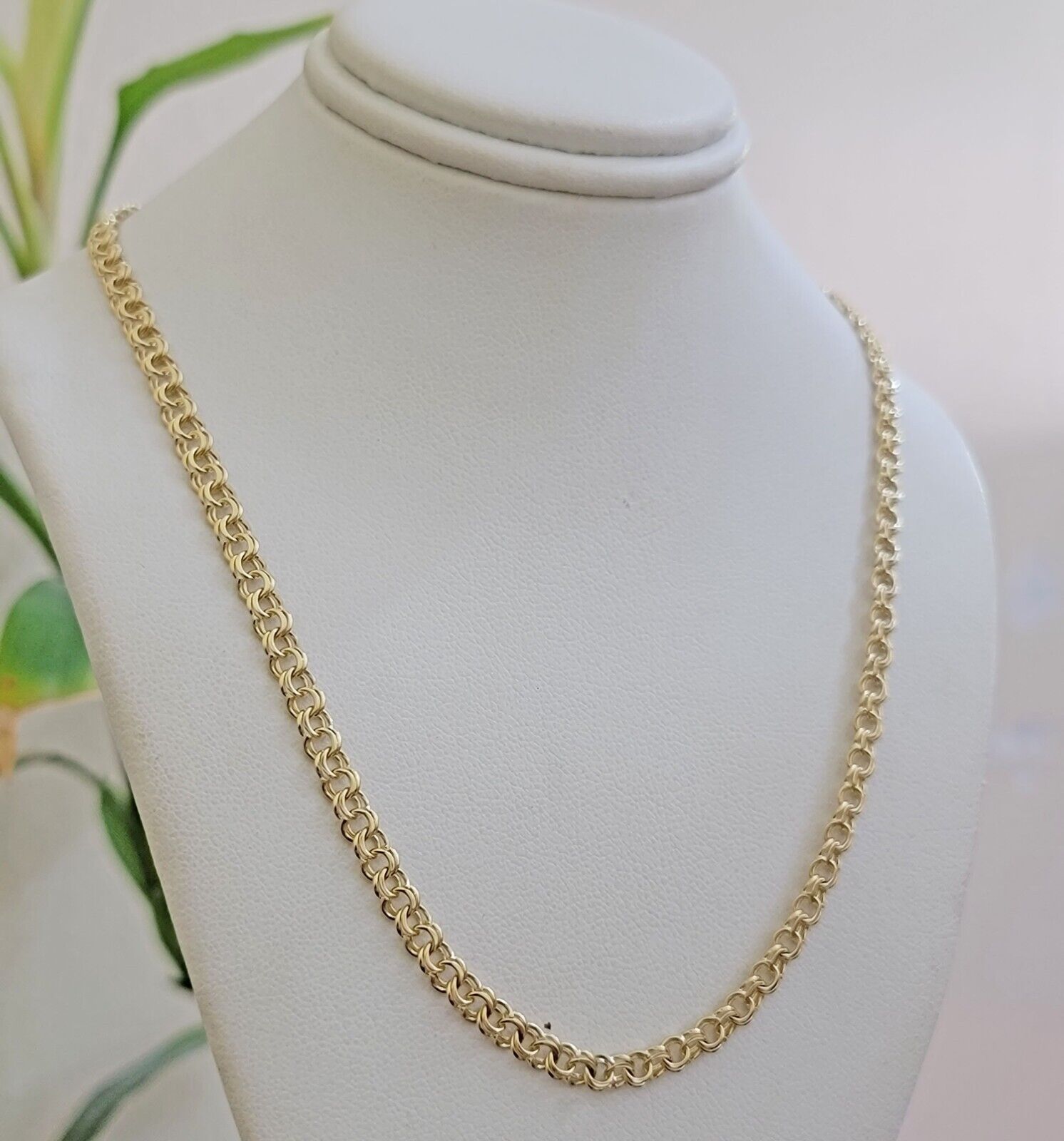Real 10k Gold Kids Chino Chain Necklace 16 Inch 5mm SOLID 10KT Yellow Gold - Reva Jeweler