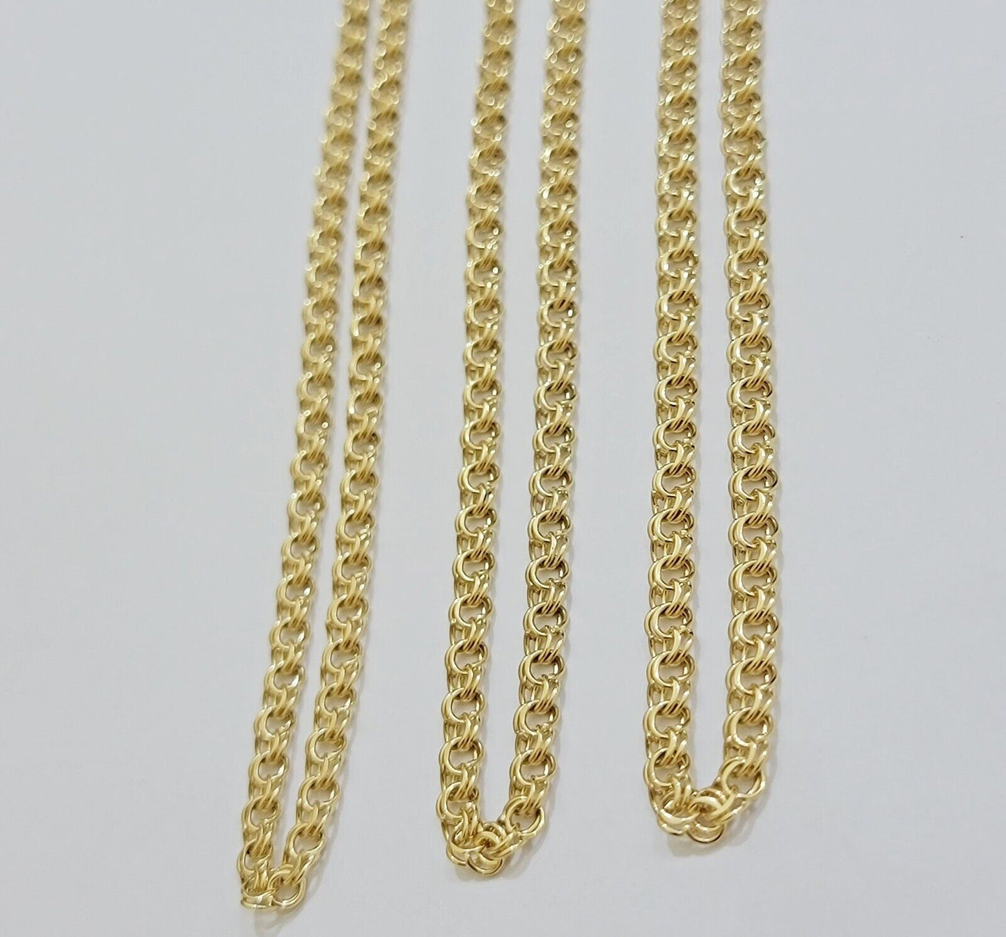Real 10k Gold Kids Chino Chain Necklace 16 Inch 5mm SOLID 10KT Yellow Gold - Reva Jeweler