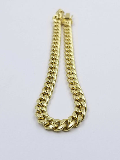 REAL 10k Gold Ladies Miami Cuban Bracelet 7.5" 6mm 10kt Yellow Gold Strong Link - Reva Jeweler