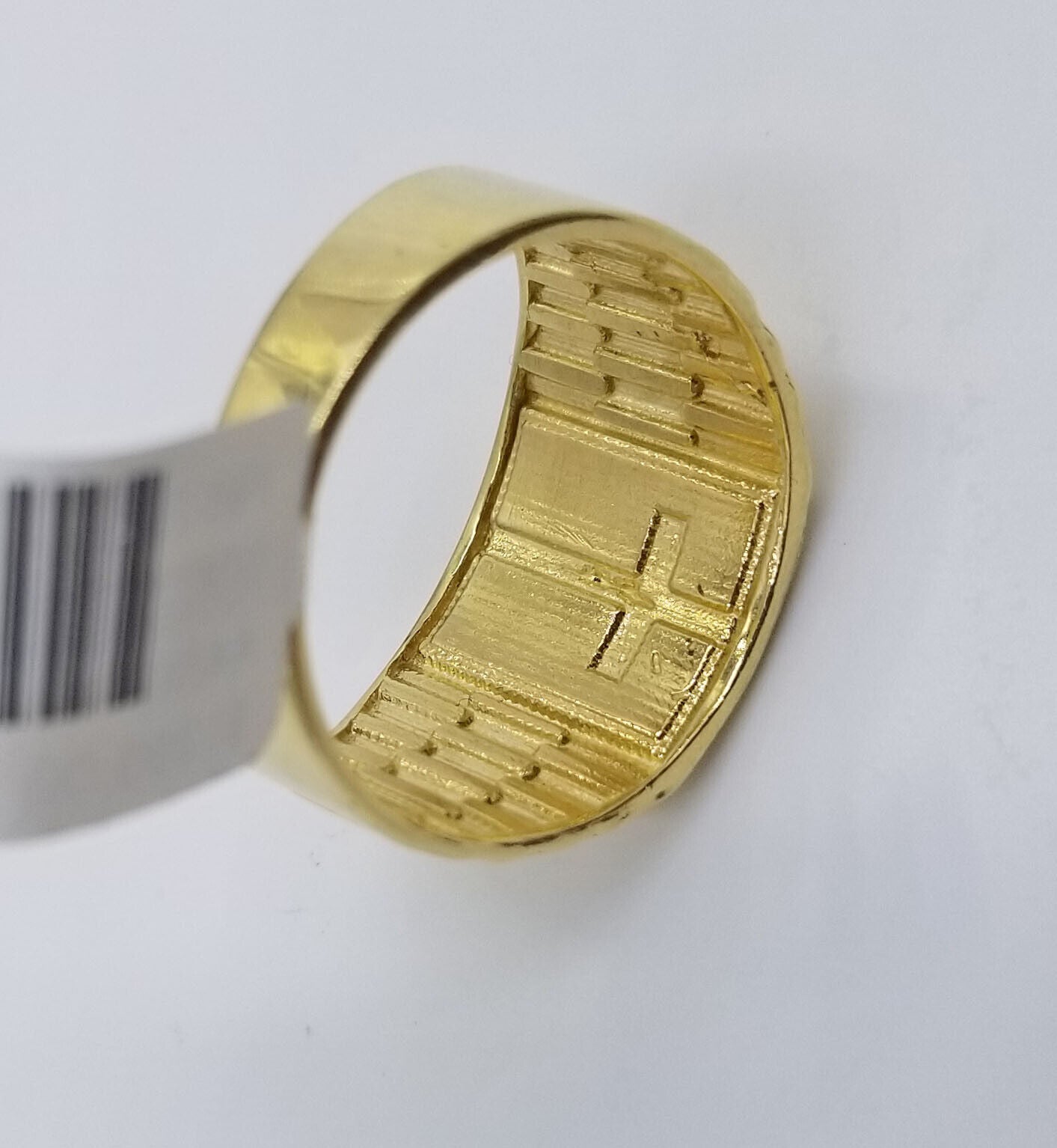 Real 10k Gold Men's Ring Cross size 10. 5 Yellow Gold Male Casual Pinky Band - Reva Jeweler