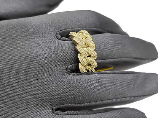 Real 10k Gold Men's Ring size 10 10kt Yellow Gold Wedding Band Diamond 1.29 CT - GoldenlinQ