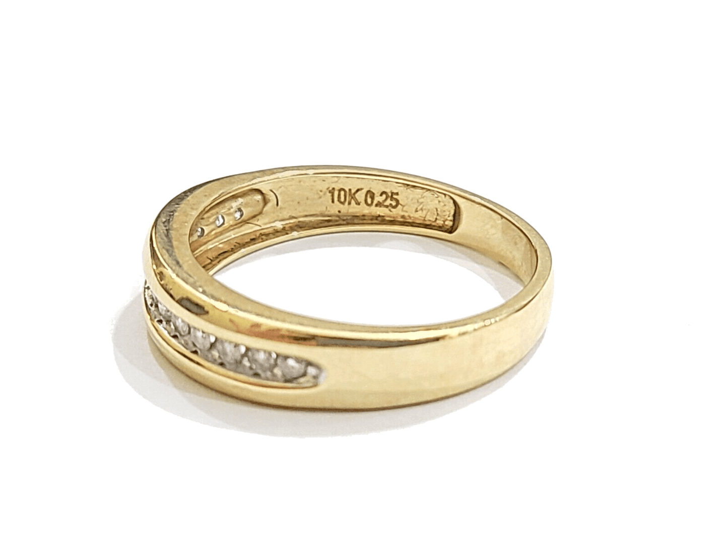 Real 10k Gold Men's Ring size 10.5 10kt Yellow gold, Wedding Band Diamond - Reva Jeweler