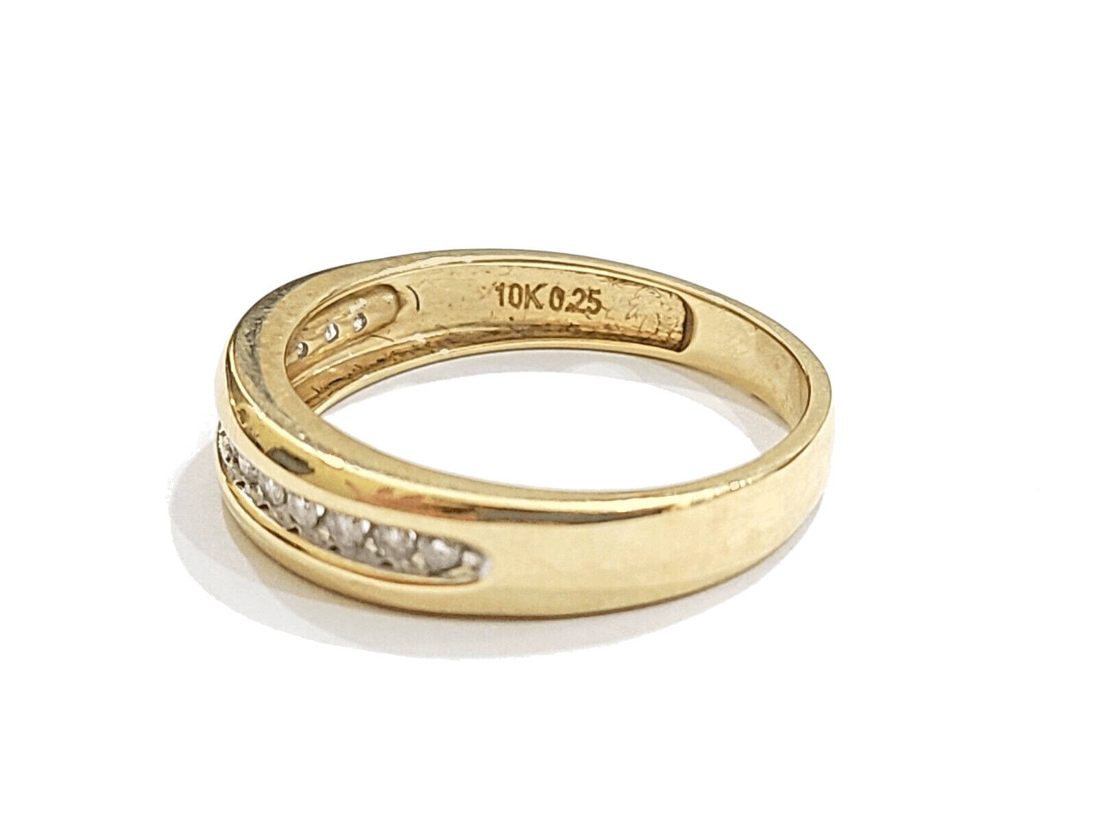 Real 10k Gold Men's Ring size 10.5 10kt Yellow gold, Wedding Band Diamond - Reva Jeweler