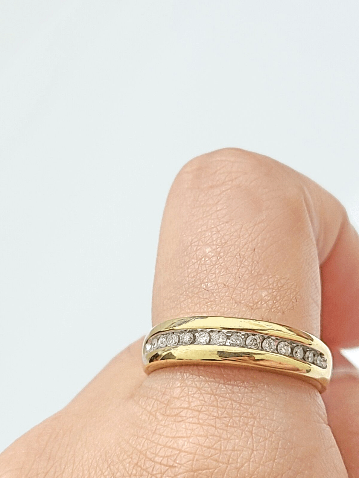 Real 10k Gold Men's Ring size 10.5 10kt Yellow gold, Wedding Band Diamond - Reva Jeweler