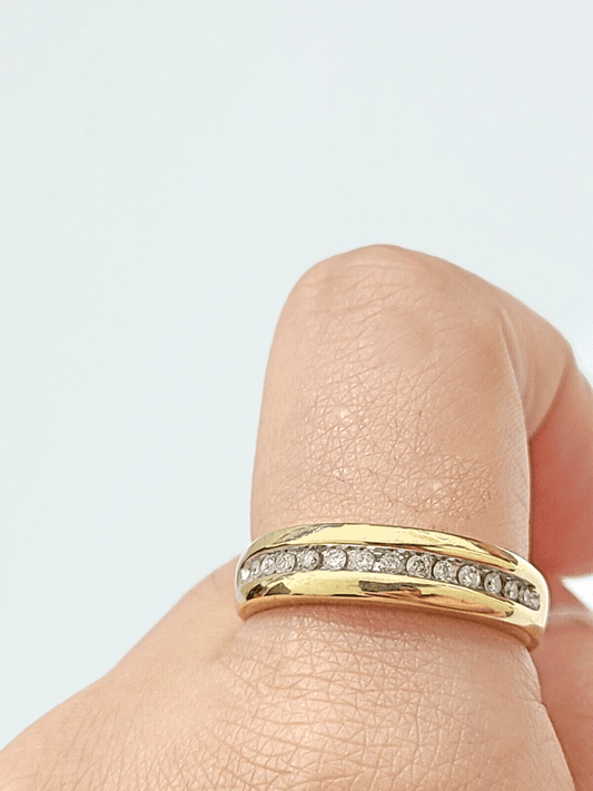 Real 10k Gold Men's Ring size 10.5 10kt Yellow gold, Wedding Band Diamond - Reva Jeweler