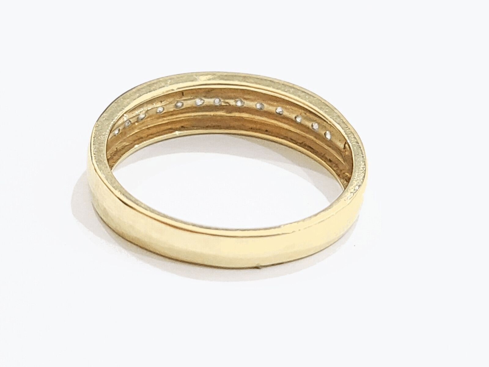 Real 10k Gold Men's Ring size 10.5 10kt Yellow gold, Wedding Band Diamond - Reva Jeweler