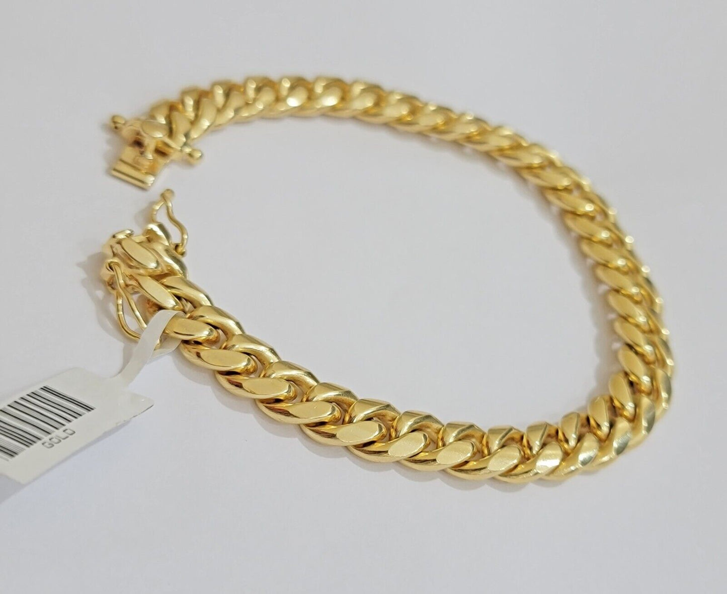 REAL 10k Gold Miami Cuban Bracelet 7.5" 8.5mm 10kt Yellow Gold Strong SOLID Link - Reva Jeweler