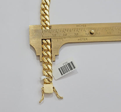 REAL 10k Gold Miami Cuban Bracelet 8" 8mm 10 kt Yellow Gold Strong SOLID Links - Reva Jeweler