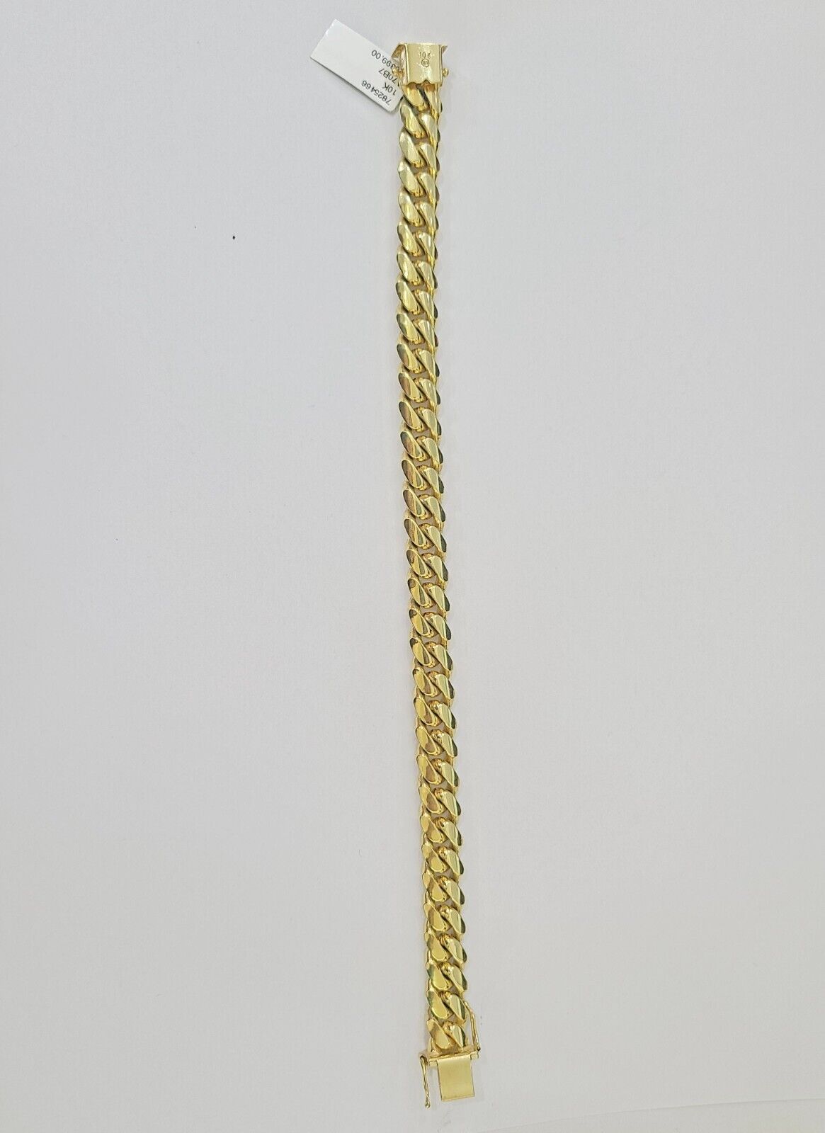 Real 10k Gold Miami Cuban Link Bracelet 10mm 9" Box Lock 10kt Yellow Gold - Reva Jeweler
