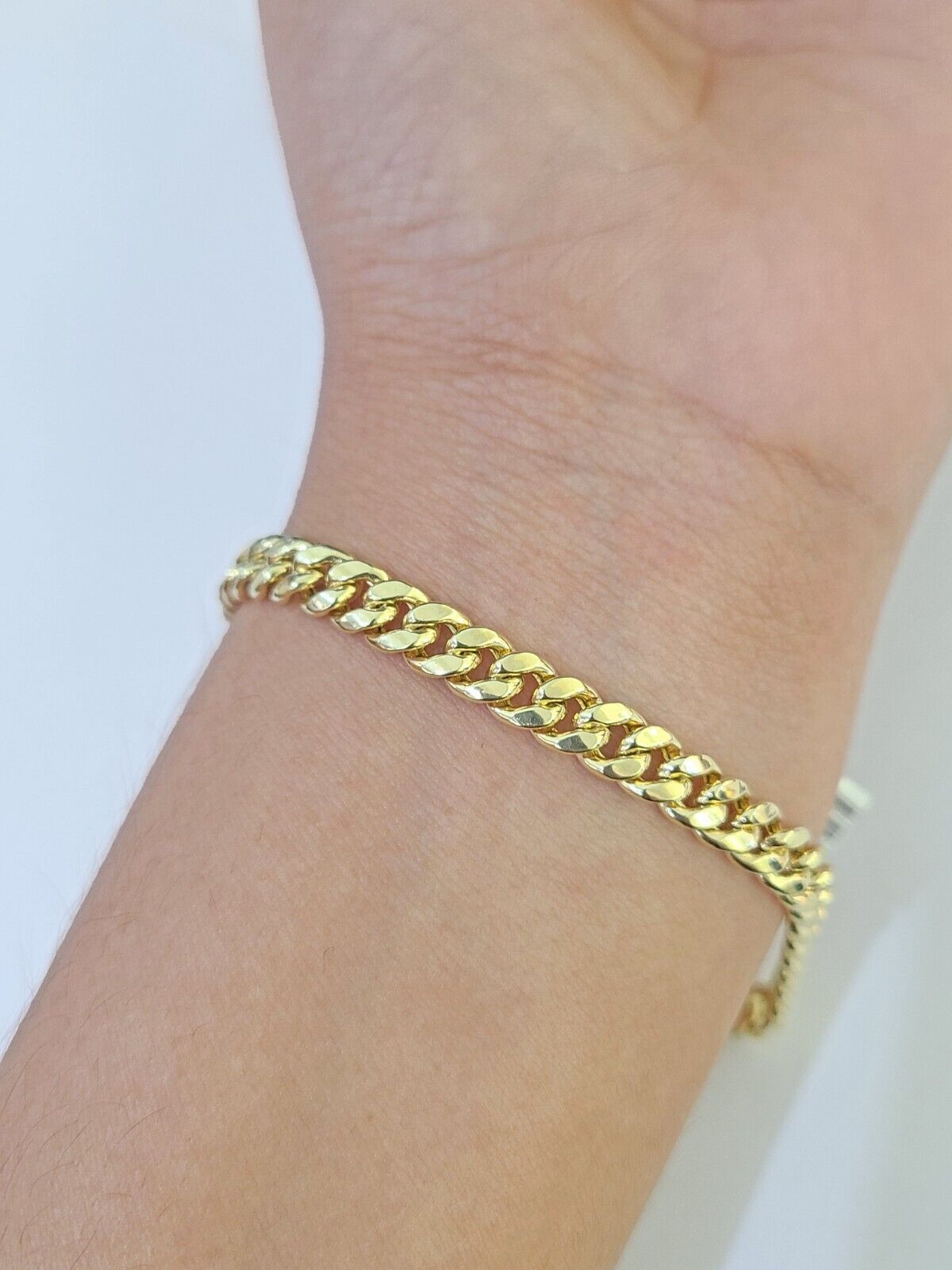 Real 10k Gold Miami Cuban link Bracelet 6mm 7" 7.5" 8" 8.5" 9" 10kt Yellow Gold - GoldenlinQ