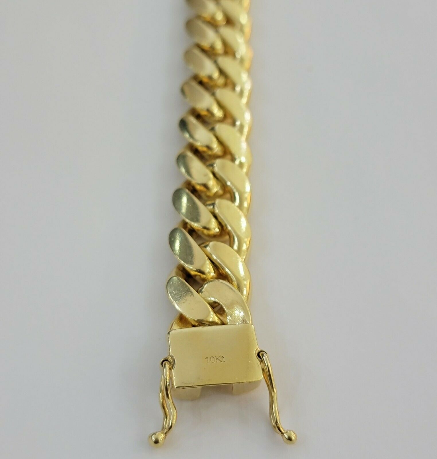 Real 10k Gold Miami Cuban Link Bracelet Solid Mens 13mm 10kt Yellow Gold 9" Inch - Reva Jeweler