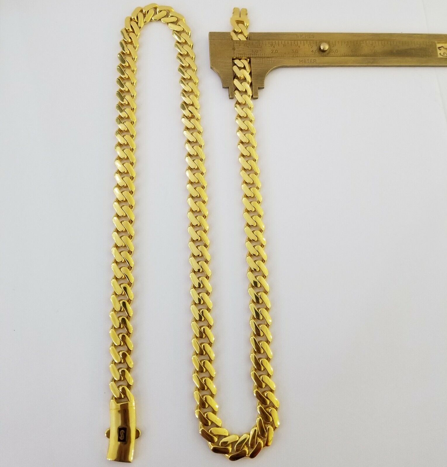 Real 10k Gold Miami Cuban Link Royal 9mm Monaco chain and Bracelet Set ,Necklace - Reva Jeweler