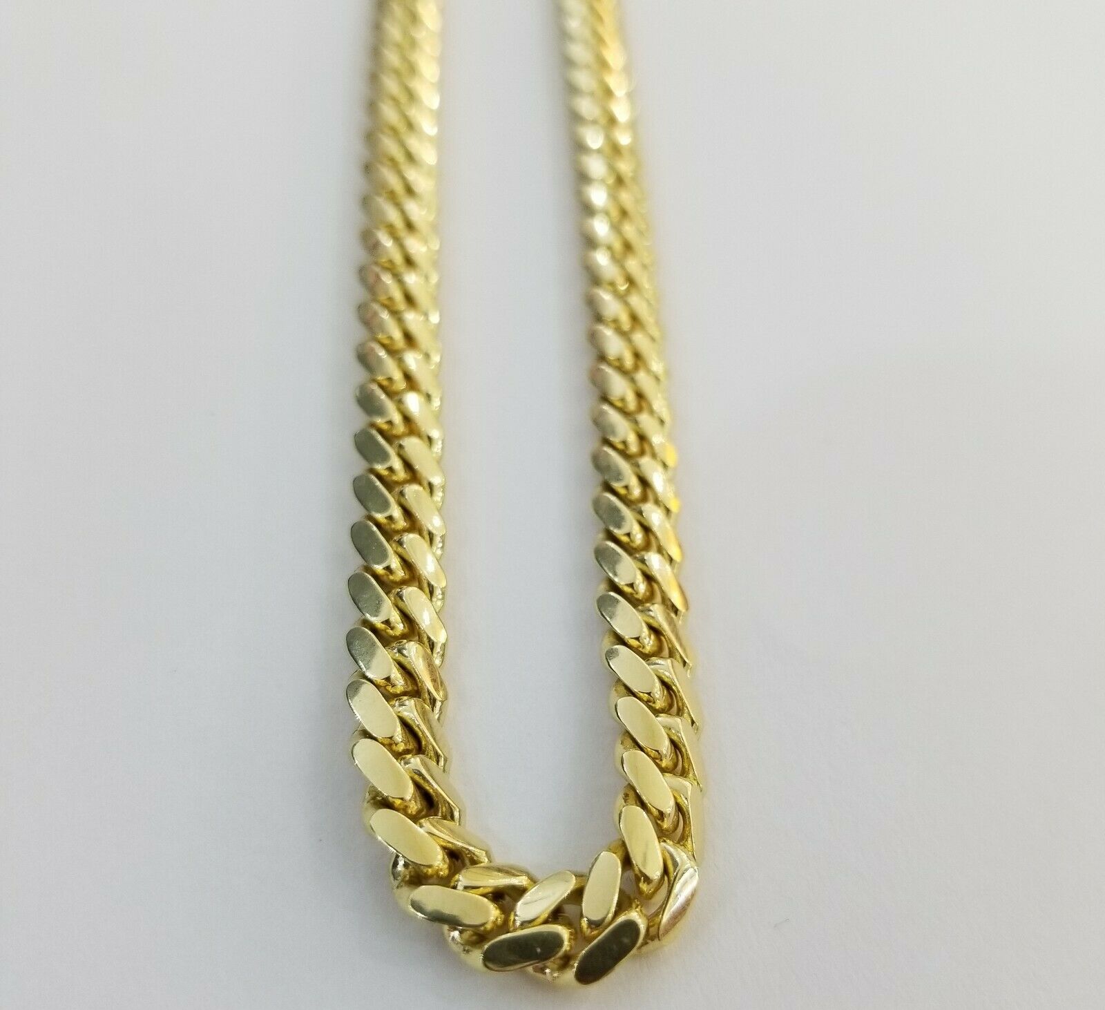 REAL 10k Gold Necklace Chain 6mm Miami Cuban Link 18 - 28" 10kt Yellow Gold SOLID - Reva Jeweler