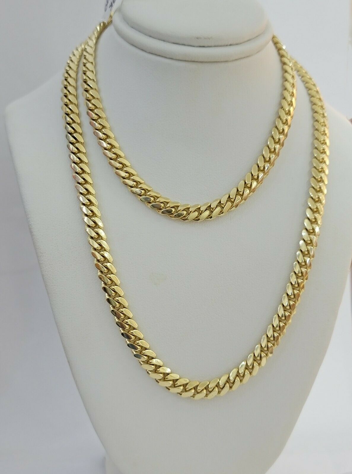REAL 10k Gold Necklace Chain 6mm Miami Cuban Link 18 - 28" 10kt Yellow Gold SOLID - Reva Jeweler