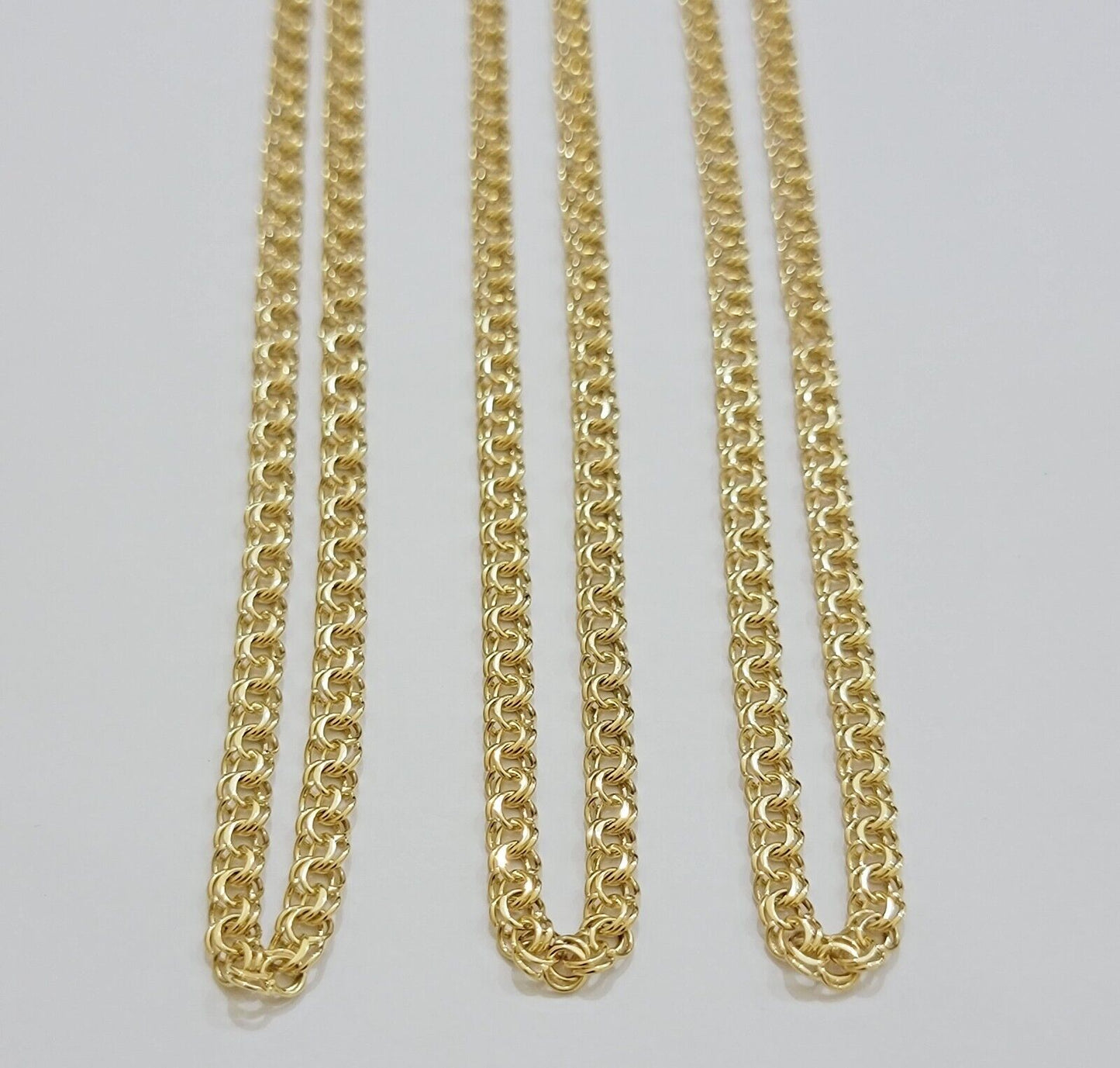 Real 10k Gold Necklace Chain Chino Link 5mm SOLID 16 - 24 Inch Men Women Kids - Reva Jeweler