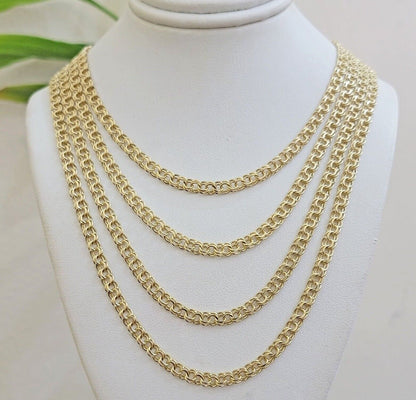 Real 10k Gold Necklace Chain Chino Link 5mm SOLID 16 - 24 Inch Men Women Kids - Reva Jeweler