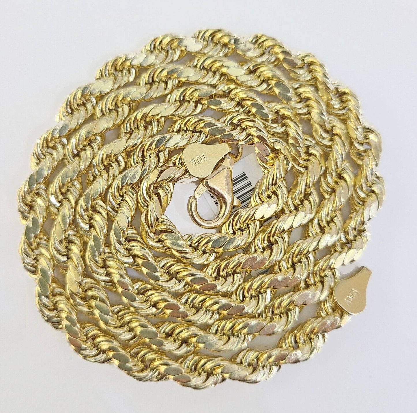 Real 10k Gold Nugget Cross Byzantine Necklace 5mm 22" Chain Charm SET 10kt - Reva Jeweler