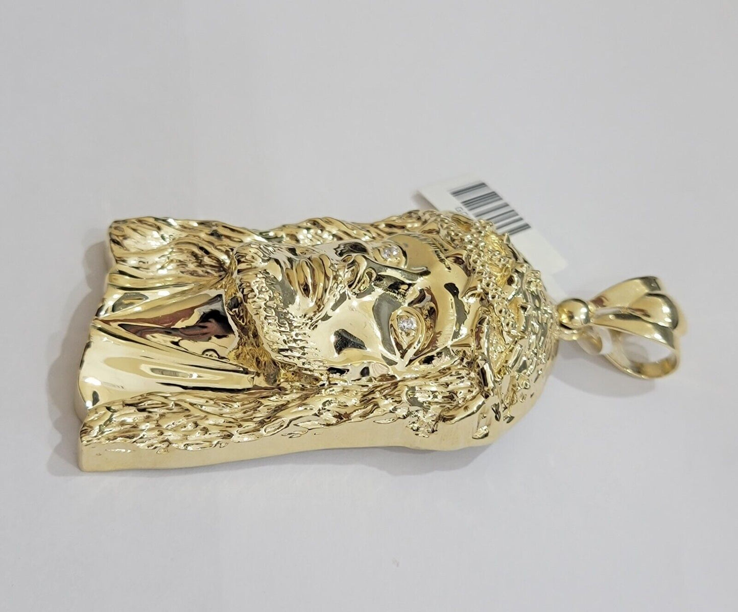 Real 10k Gold Pendant Jesus Head Charm 10kt Yellow Gold For Men's Different Size - Reva Jeweler