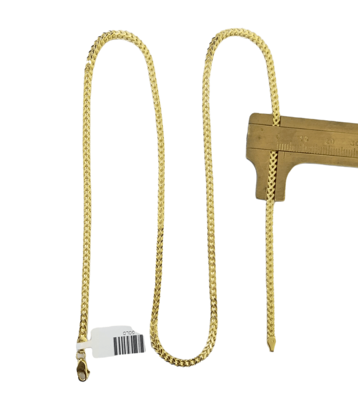Real 10k Gold Praying Hand Cross Pendent Charm 3mm Franco Chain 18" - 28" Inch - Reva Jeweler