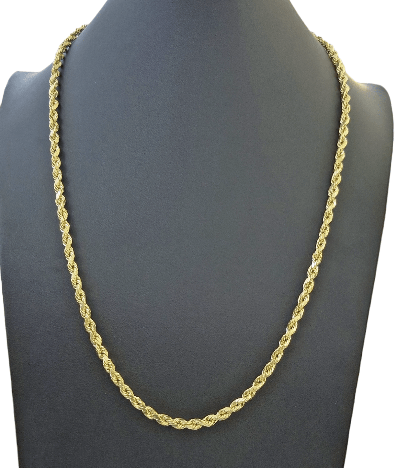 Real 10k Gold Rope Chain 3mm - 10mm Necklace 18" - 30" Inch Men Women - Reva Jeweler