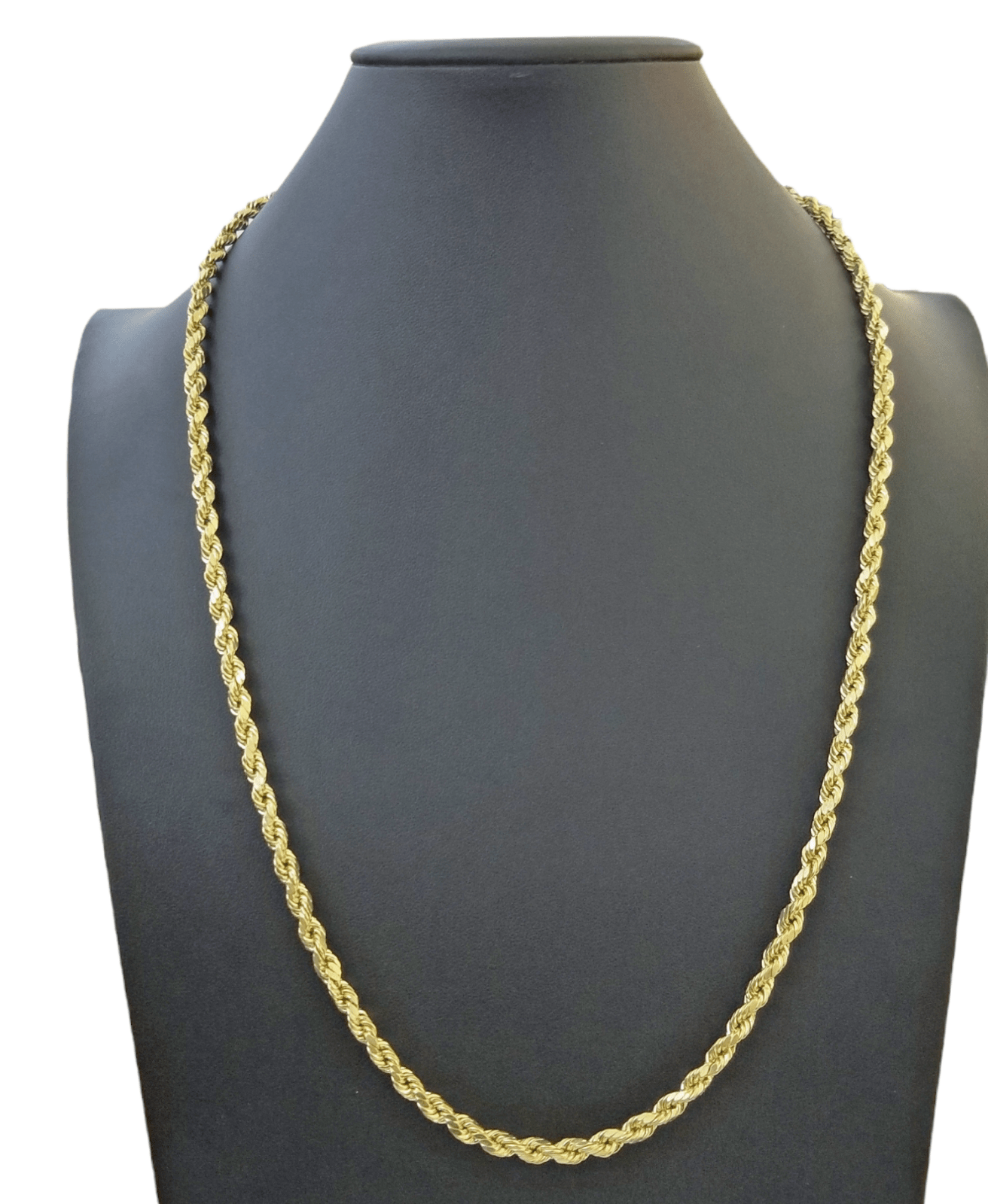 Real 10k Gold Rope Chain 3mm - 10mm Necklace 18" - 30" Inch Men Women - Reva Jeweler