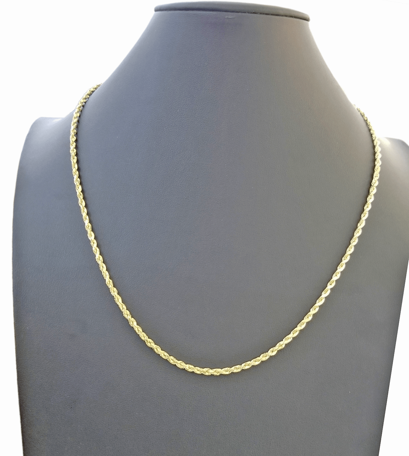 Real 10k Gold Rope Chain Necklace 18" - 30" Inch 3mm - 10mm Men & Women DISCOUNT - Reva Jeweler