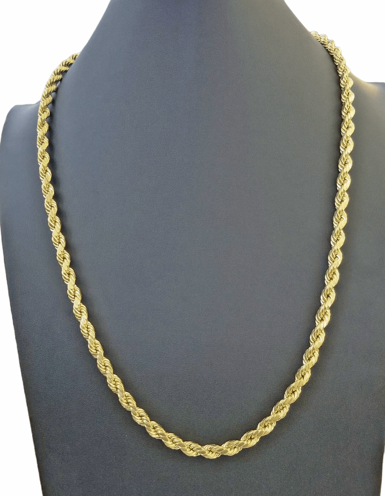 Real 10k Gold Rope Chain Necklace 18" - 30" Inch 3mm - 10mm Men & Women DISCOUNT - Reva Jeweler