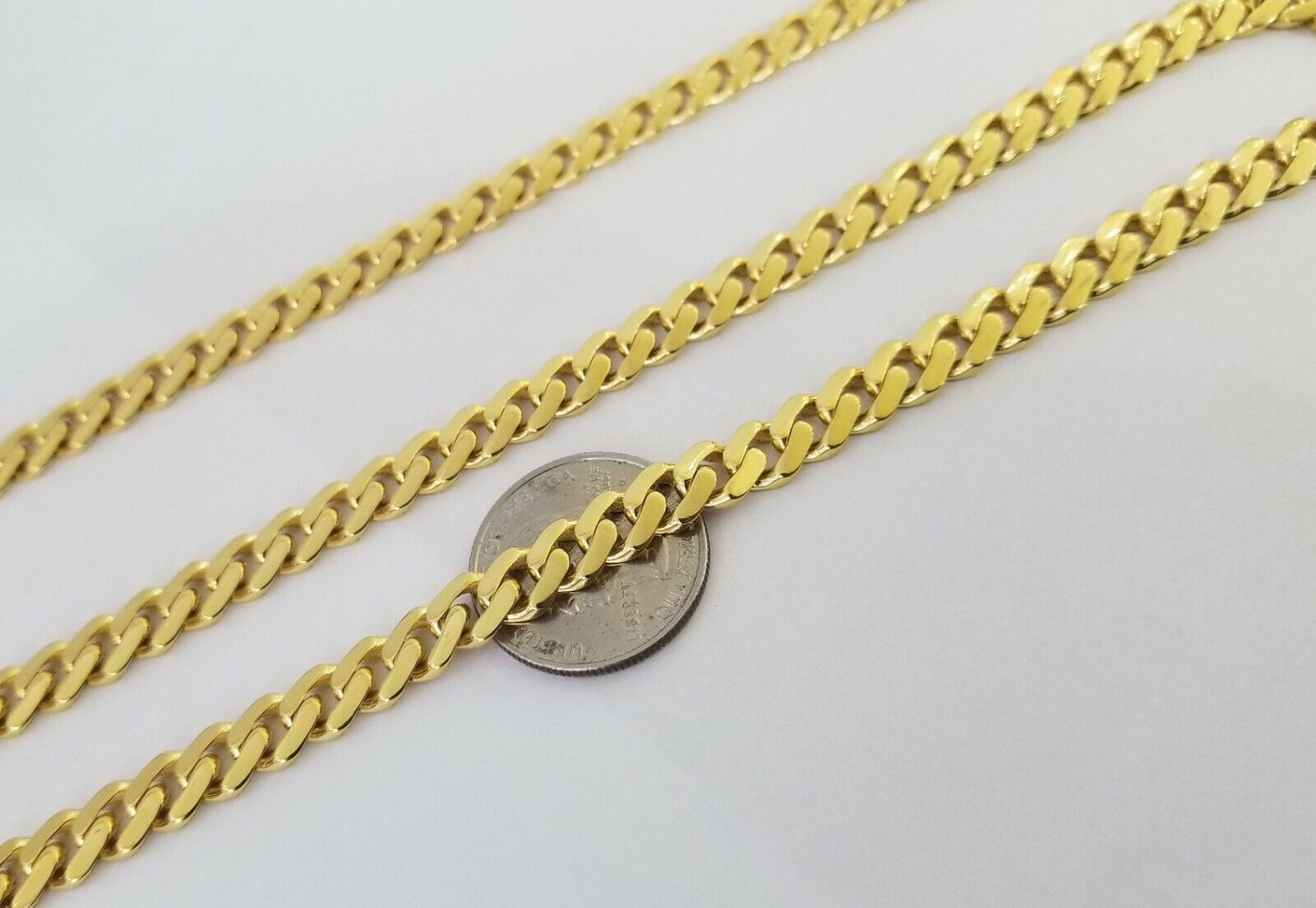 Real 10k Gold Royal Miami Cuban Monaco Link 8mm 22" yellow gold necklace - Reva Jeweler