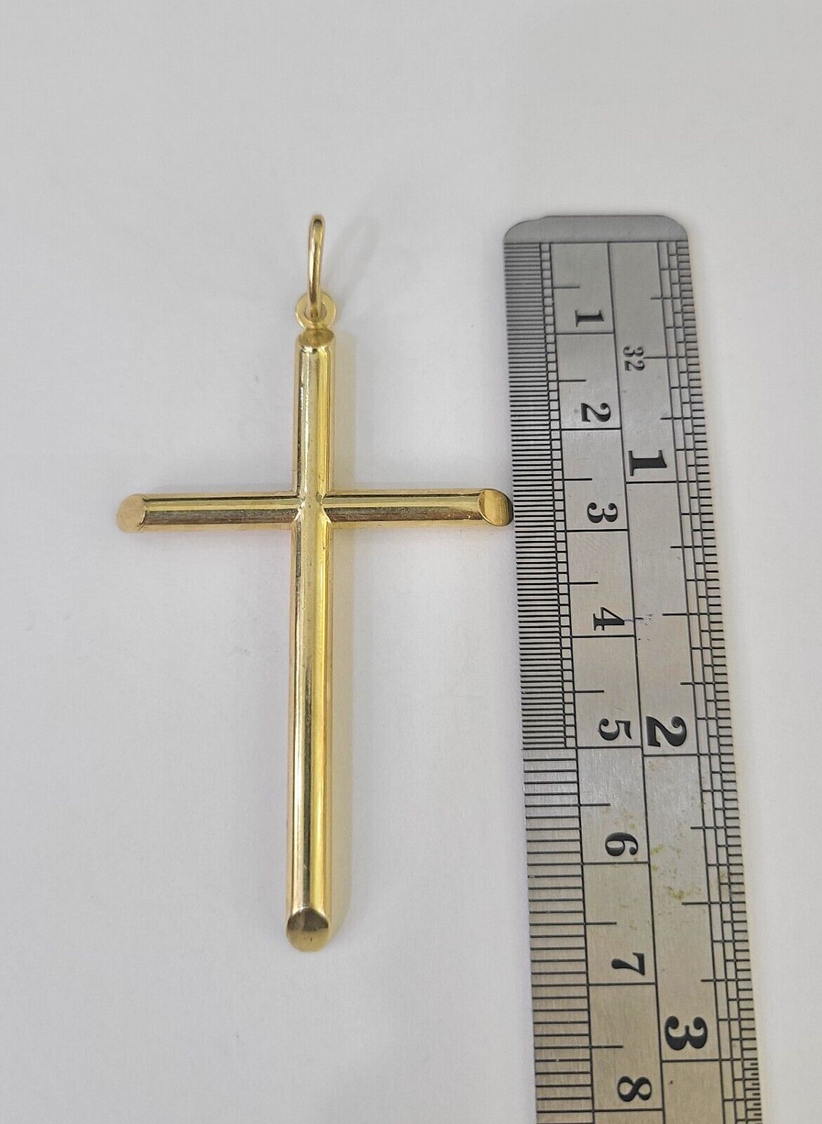 Real 10K Jesus Crucifix Cross Pendant 2.5" Yellow Gold Charm Genuine - GoldenlinQ