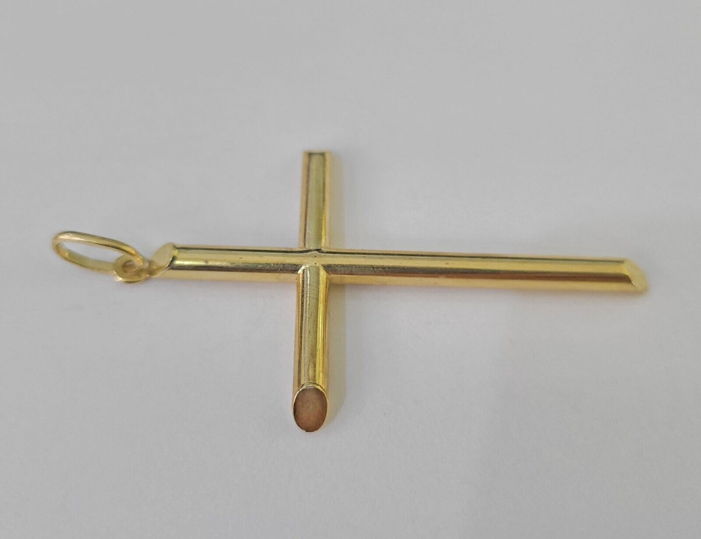 Real 10K Jesus Crucifix Cross Pendant 2.5" Yellow Gold Charm Genuine - GoldenlinQ