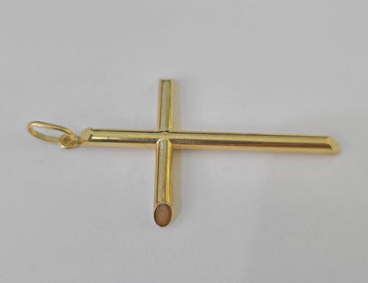 Real 10K Jesus Crucifix Cross Pendant 2.5" Yellow Gold Charm Genuine - GoldenlinQ