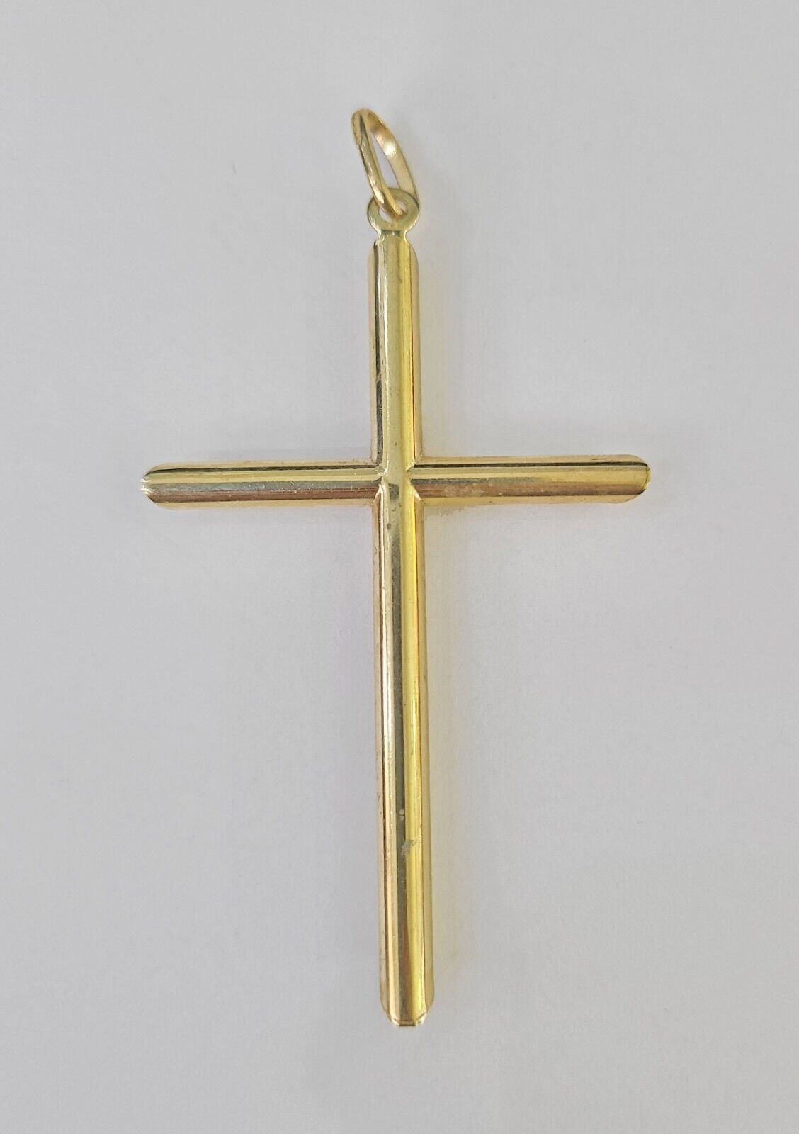 Real 10K Jesus Crucifix Cross Pendant 2.5" Yellow Gold Charm Genuine - GoldenlinQ