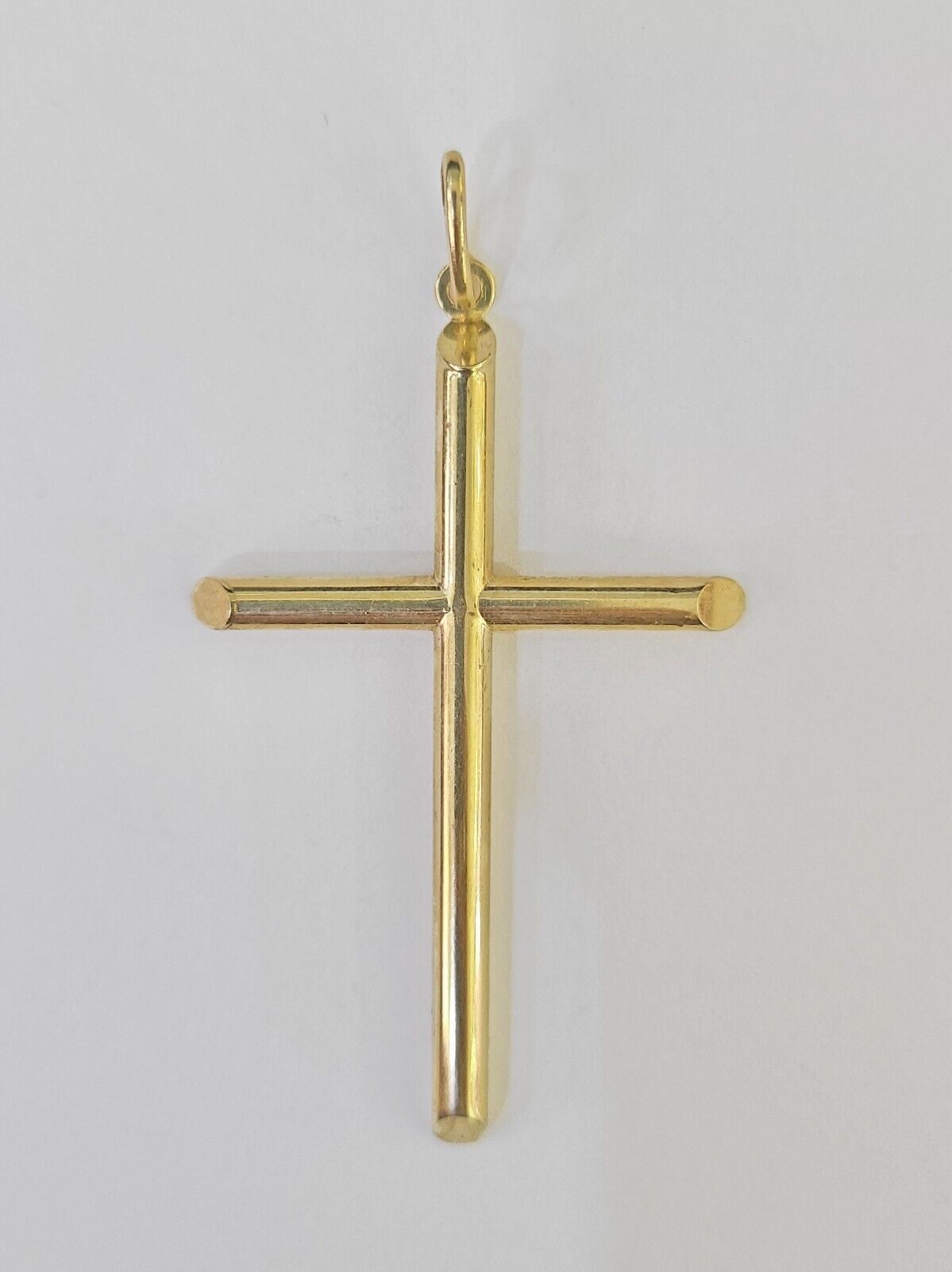Real 10K Jesus Crucifix Cross Pendant 2.5" Yellow Gold Charm Genuine - GoldenlinQ