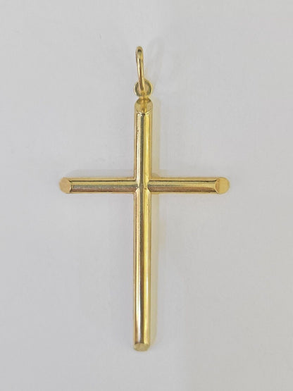 Real 10K Jesus Crucifix Cross Pendant 2.5" Yellow Gold Charm Genuine - GoldenlinQ