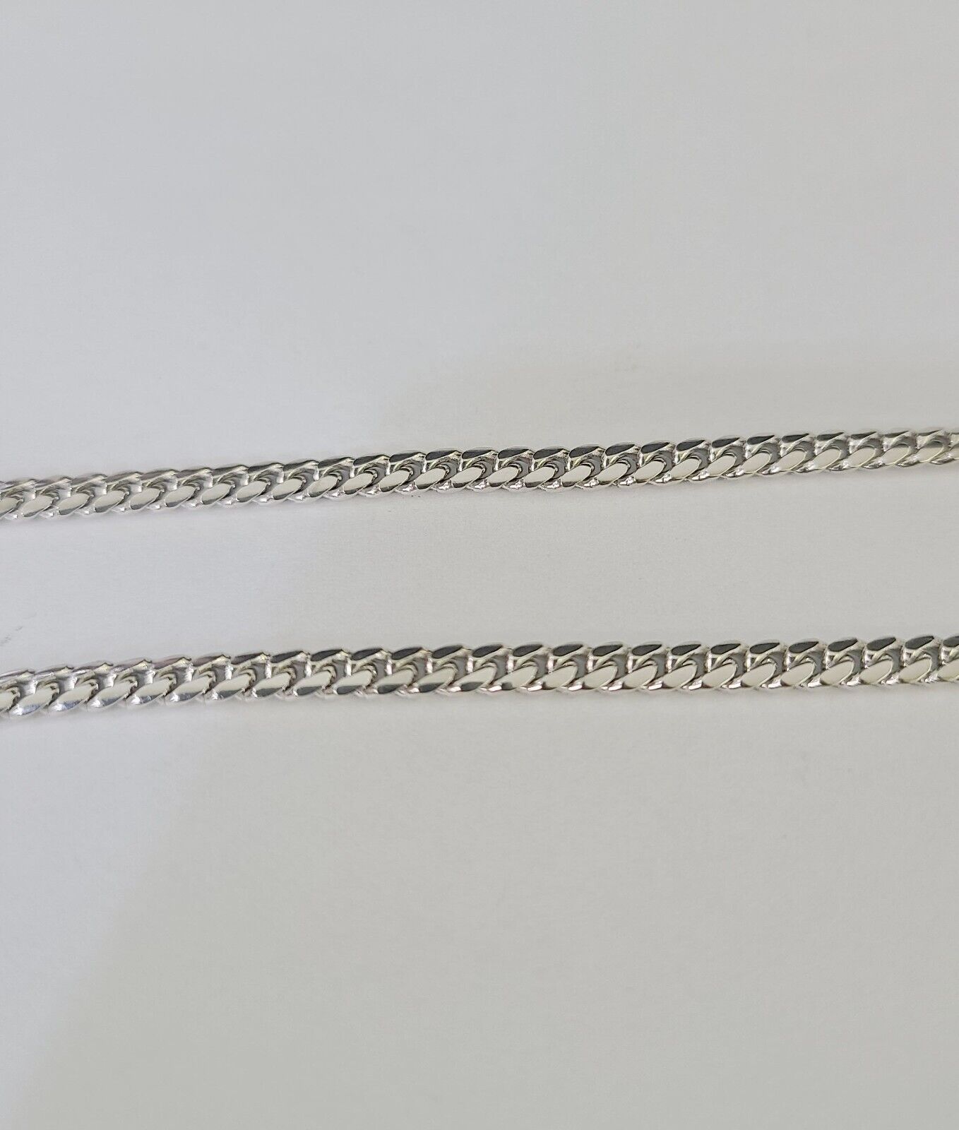 Real 10K Miami Cuban Bracelet White Gold Solid 3mm 8Inch Lobster Lock Genuine - GoldenlinQ