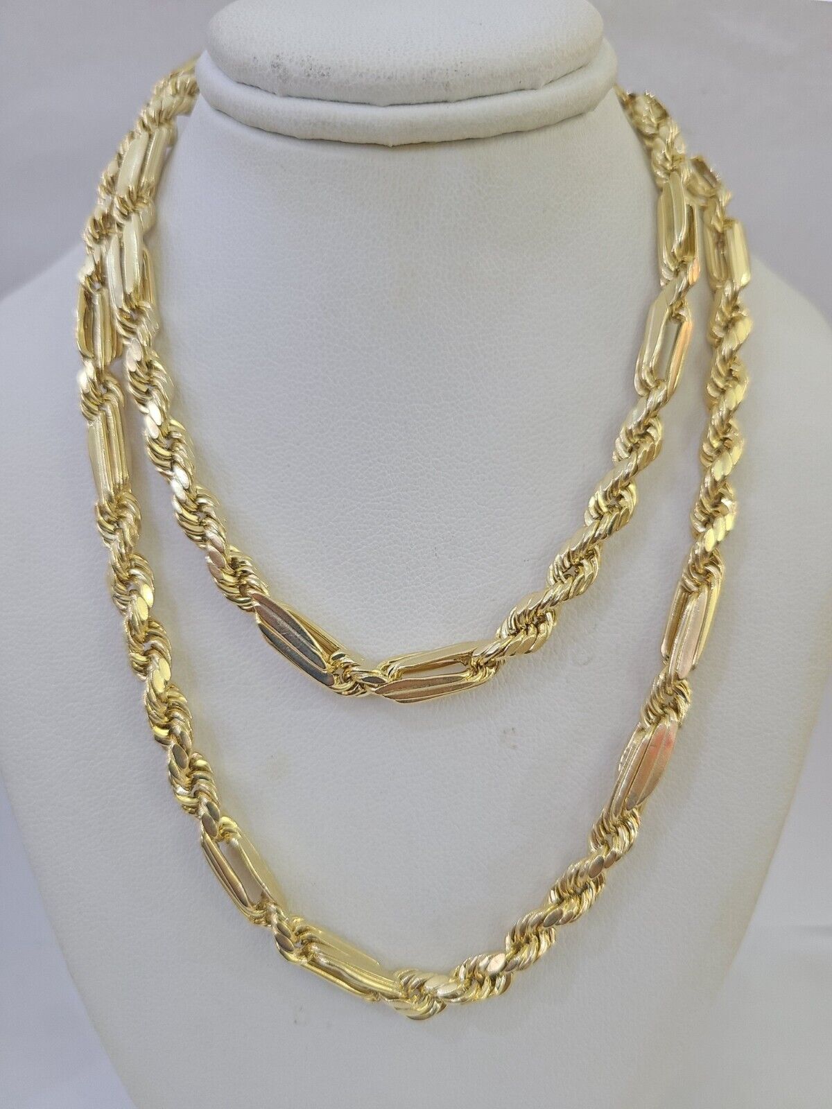 Real 10k Milano Rope Chain Necklace Yellow Gold 5mm 20" 22" 24" 26" 28" Genuine - GoldenlinQ