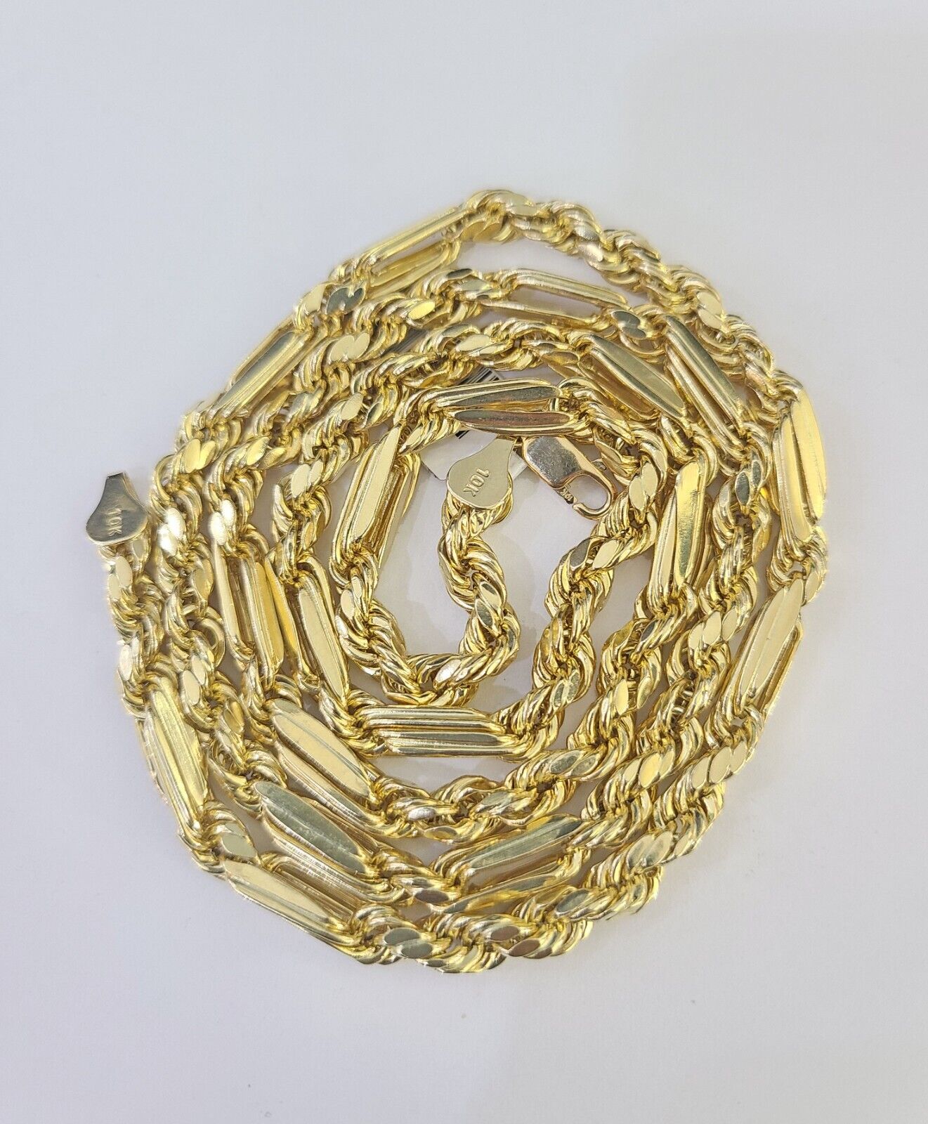 Real 10k Milano Rope Chain Necklace Yellow Gold 5mm 20" 22" 24" 26" 28" Genuine - GoldenlinQ