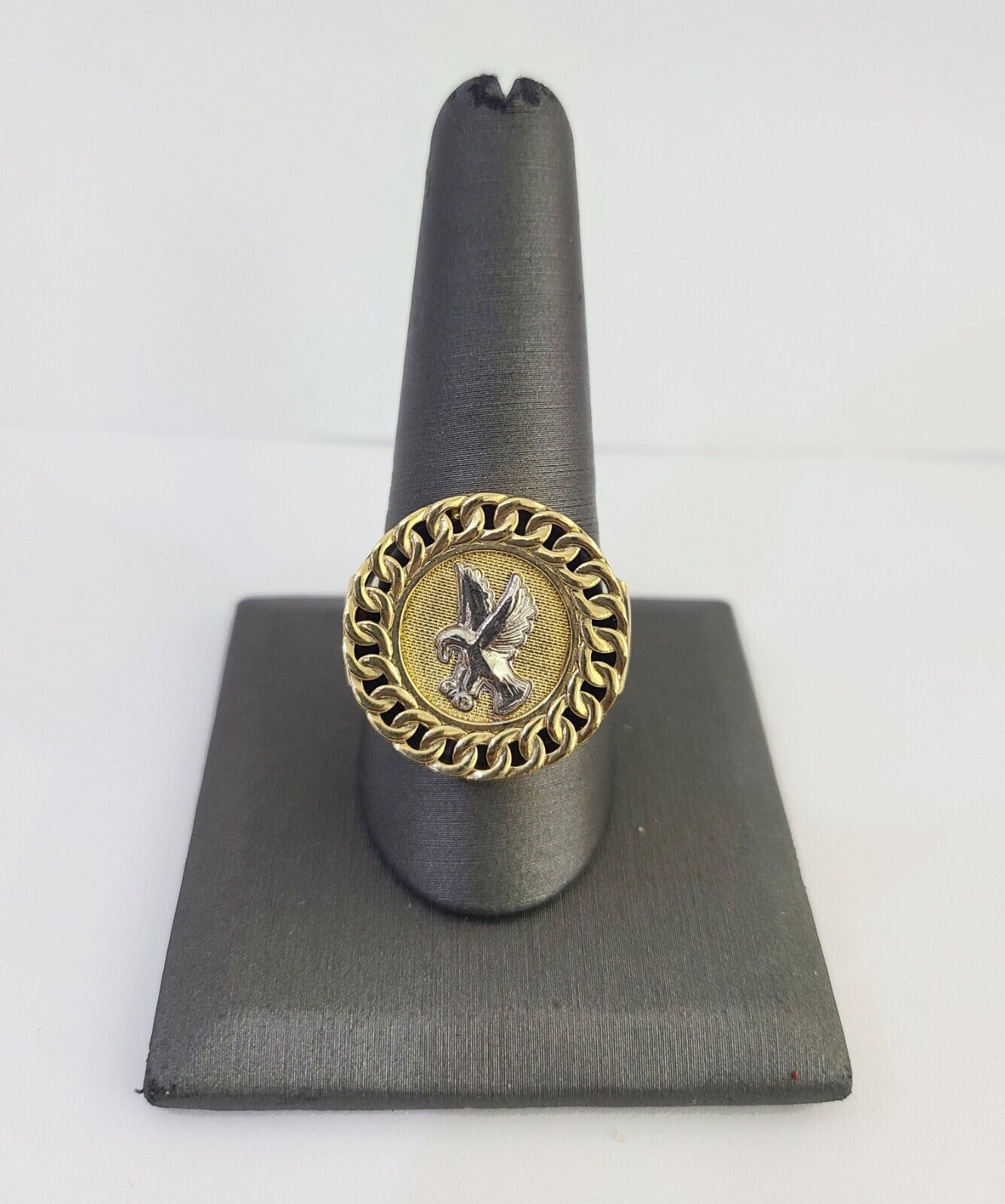 Real 10k Ring Eagle Fancy Design Yellow Gold Men Casual 10kt - Reva Jeweler