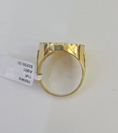 Real 10k Ring Eagle Fancy Design Yellow Gold Men Casual 10kt - Reva Jeweler