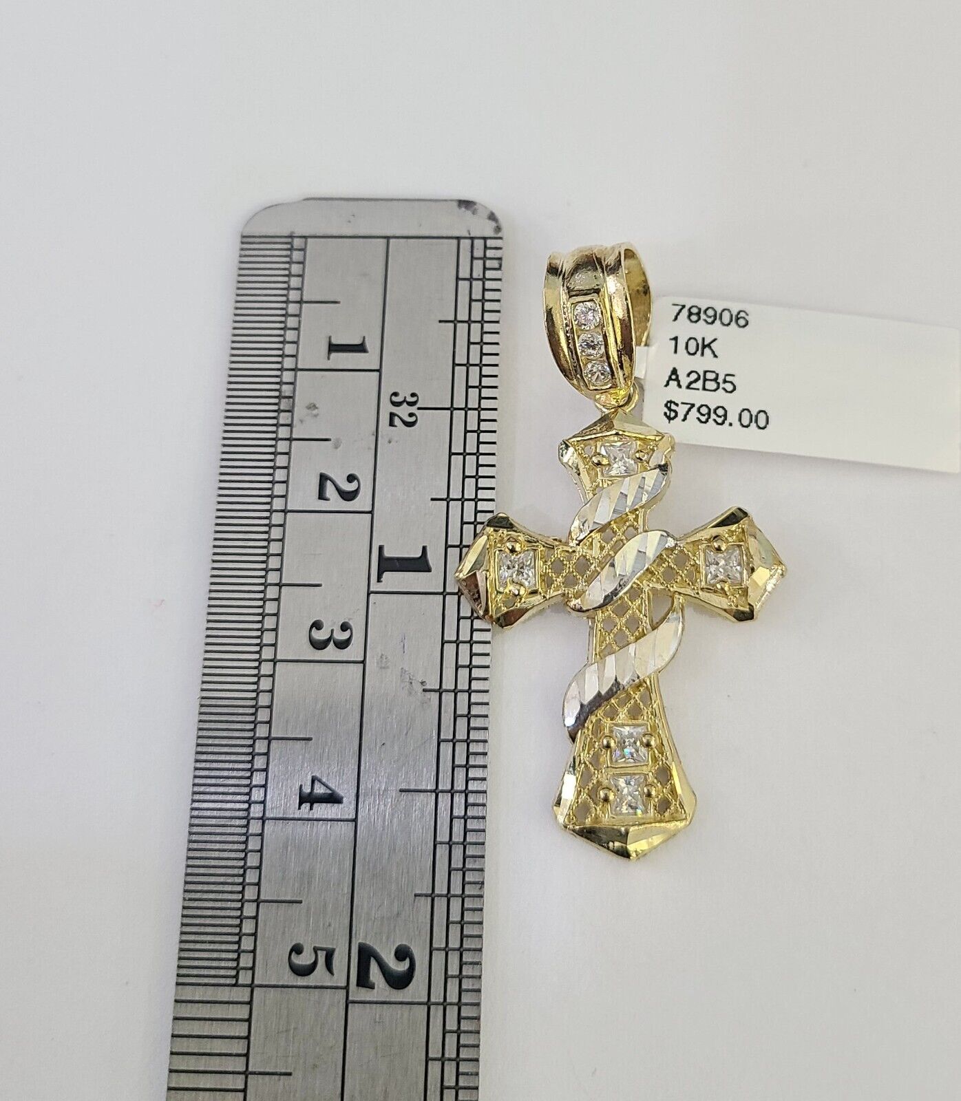 Real 10k Rope Chain Jesus Cross Charm Necklace Pendant Set 5mm 20" - 30" Inch Gold - Reva Jeweler