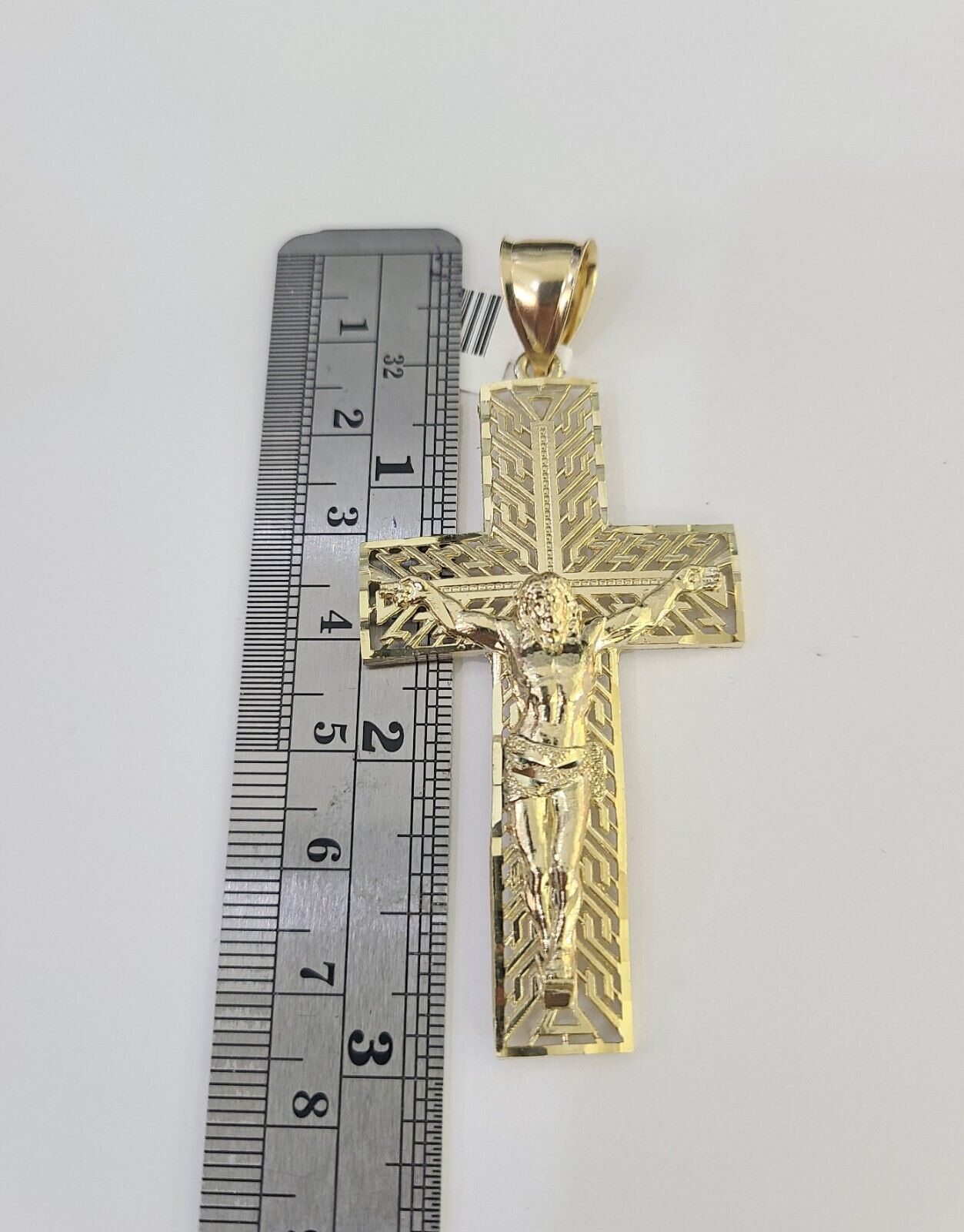 Real 10k Rope Chain Jesus Cross Charm Set 7mm 20" - 28" Inch Necklace Yellow Gold - Reva Jeweler