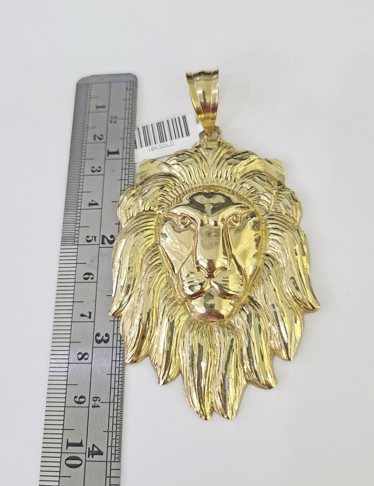 Real 10k Rope Chain Lion Charm Set 10mm 20" - 30" Inch Necklace Yellow Gold - Reva Jeweler