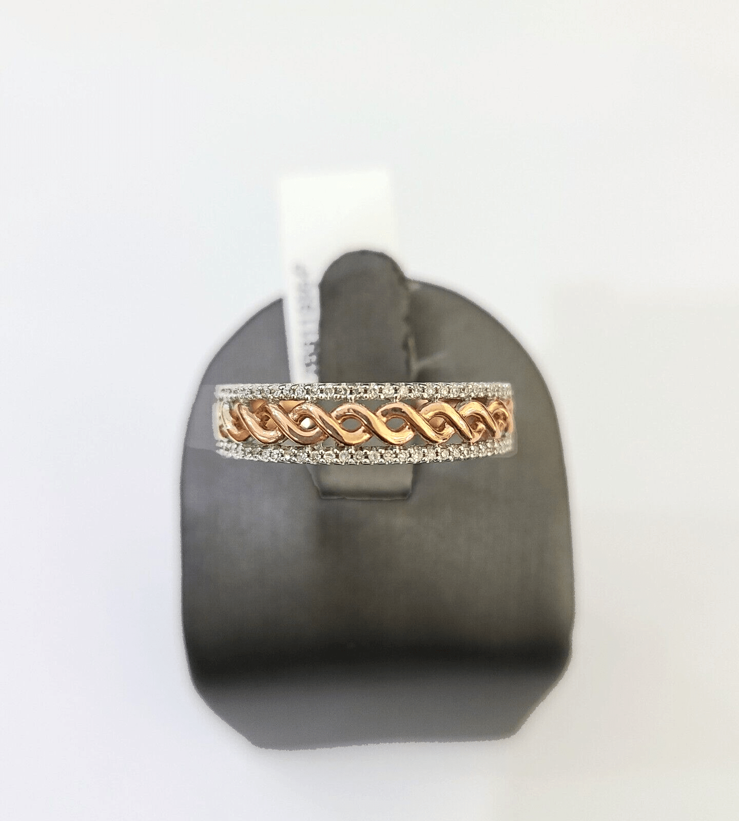 REAL 10k Rose Gold Diamond Mens Ring Engagement Wedding Genuine - Reva Jeweler