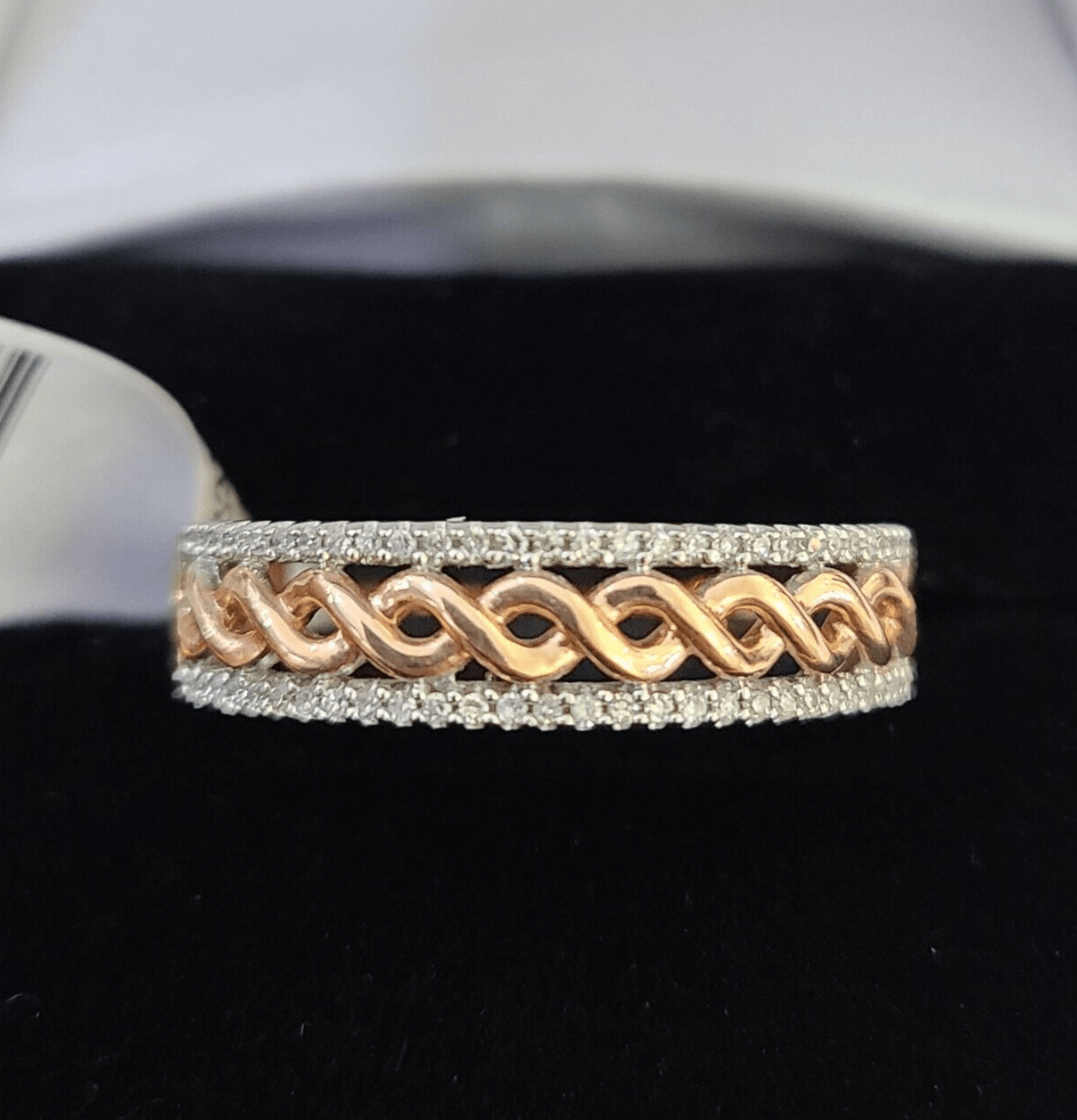 REAL 10k Rose Gold Diamond Mens Ring Engagement Wedding Genuine - Reva Jeweler