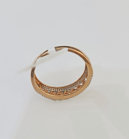 REAL 10k Rose Gold Diamond Mens Ring Engagement Wedding Genuine - Reva Jeweler
