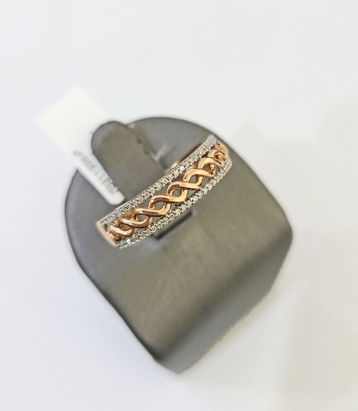 REAL 10k Rose Gold Diamond Mens Ring Engagement Wedding Genuine - Reva Jeweler