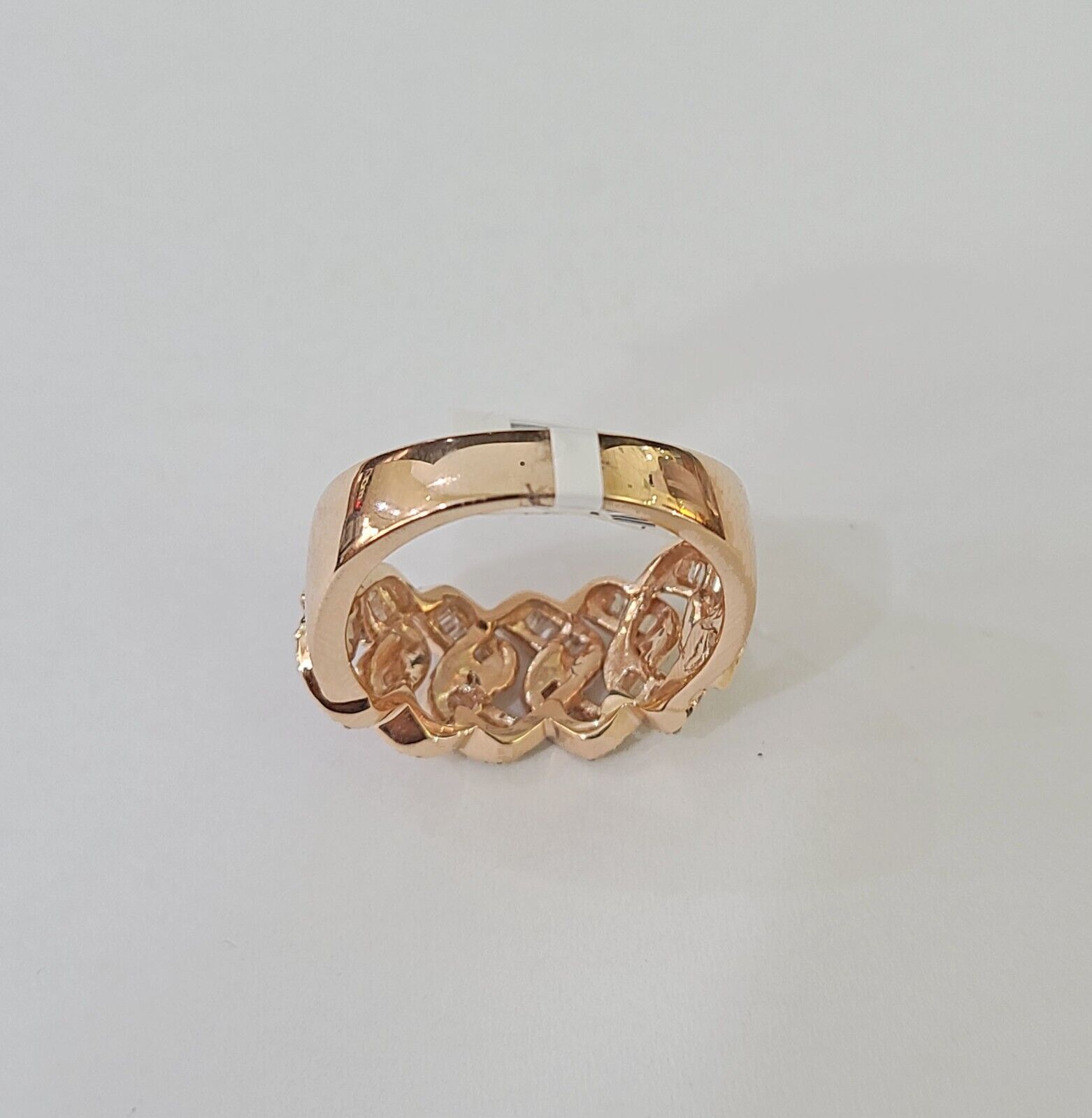 Real 10k Rose Gold Diamond Mens Ring Engagement Wedding Genuine - Reva Jeweler